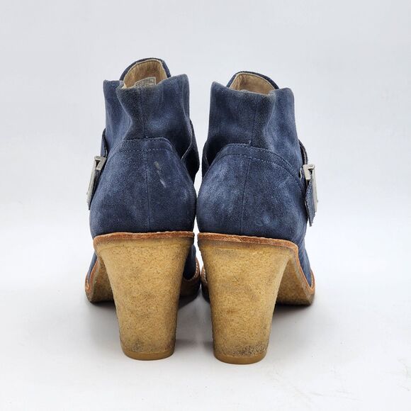 UGG Australia Brienne Suede Indigo Buckle Ankle Booties Size 9.5 - Picture 6 of 12